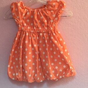 q polka dot bubble hem short sleeve dress 3T